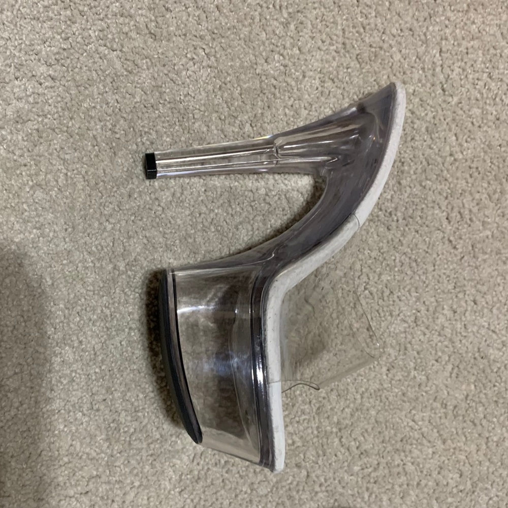 Ellie clear platform heel